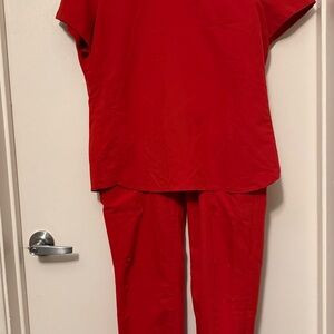 Fabletics Red Scrub Set